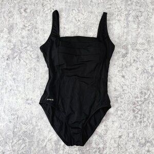 Black Speedo One Piece Swim Suit Bathing Suit
